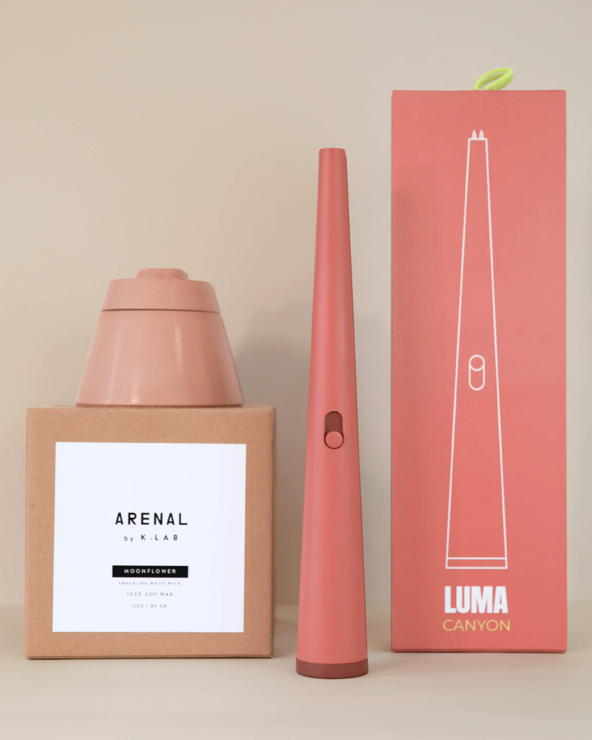Ritual Set 3 - Flume Lighter (Canyon) + Arenal Candle (Dust Rose)